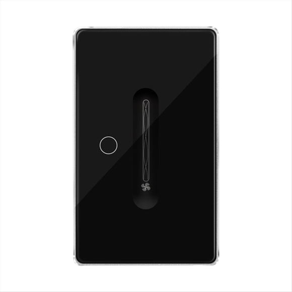 Interruptor Inteligente Zigbee para Ventilador con Luz, Control Táctil 1 Banda con Control Deslizante, Velocidad Ventilador (Se Requiere Compatibilidad con Aplicación Tuya)