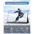 thumbnail image 5 of Yodoit Monitor Portátil para Laptop 1920×1080 15.6" FHD Pantalla de Monitor de Viaje Pantalla IPS con Puerto USB Tipo C y Altavoces con Smart Cover Monitor de Metal Compatible con PC, MacBook, Xbox (N, 5 of 5