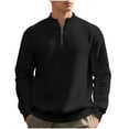 thumbnail image 2 of Awdenio Mens Shirts Quarter Zip Pullover Sweatshirts Mock Neck Casual Golf Shirts Long Sleeve Waffle Shirt Half Zip, 2 of 9