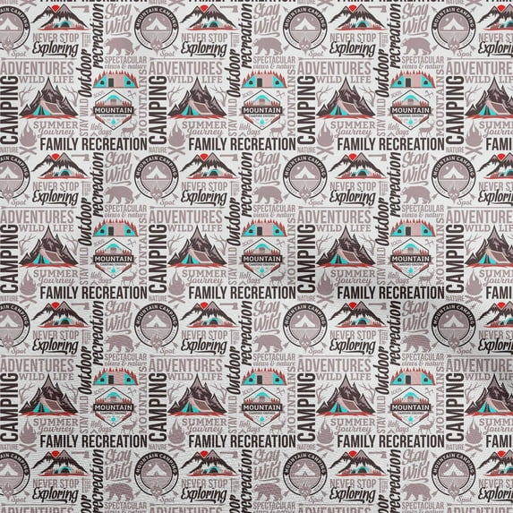 oneOone Cotton Cambric Rose Brown Fabric Camping Sewing Material Print Fabric By The Yard 56 Inch Wide