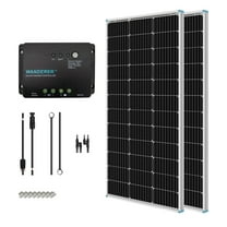Renogy 200 Watt 12 Volt Monocrystalline Solar Panel, 30A PWM Charge Controller, Starter Kit for RV, Boats, Trailer, Camper, Marine, Off-Grid System