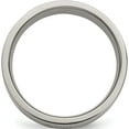 thumbnail image 2 of Titanium/Silver Two-Tone Titanium Brushed With Sterling Silver Inlay 8mm Flat Band (Size 9) Made In China tb368-9, 2 of 5