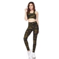 thumbnail image 2 of Buttery Smooth Green Camouflage Leggings and Bra Set Olive L/XL, 2 of 2