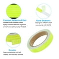 thumbnail image 5 of Uxcell Reflective Tape, 2pcs 0.8"x33FT Waterproof High Visibility Warning Safety Tape, Fluorescent Green, 5 of 6