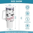 thumbnail image 3 of SKYSONIC 40oz Tumbler with Handle and Straw-BowknotDouble Wall Vacuum Reusable Stainless Steel Insulated Water Bottle Mothers Day Gifts, 3 of 7