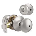 thumbnail image 5 of Interior Door Knobs with Lock, Privacy Door Locks for Bedroom, Flat Ball Bathroom Door Locks, Keyless Door Lock Knobs, 3 Pack, 5 of 7