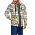thumbnail image 3 of Zip Up Hoodies for Men - Tropical Flamingo Long Sleeve Comfrt Men'S Fashion Hoodies & Sweatshirts, Jackets for Men Hoodies Pullover Clothing Clothes with Pouch, 3 of 5