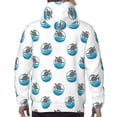 thumbnail image 7 of Pofeuu Turtle Print Mens Casual Hooded Collar Drawstring Hoodies Pullover Sweatshirts Casual Long Sleeve Shirts-Large, 7 of 7