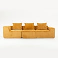 thumbnail image 4 of Demi Bonn 111" Modular Sectional Sofa Couchesk, Corduroy 3 Seat Couch Memory Foam Couches for Living Room, Cloud Couch, Orange, 4 of 13