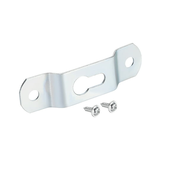 Uxcell 49mm x 13mm Keyhole Hanging Plate Iron Electroplating 20 Pack