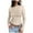Beige, variant on Womens Work Shirts Slim Long Sleeve Round Neck Crop Basic Solid Tight Womens Athletic Tops,White,M