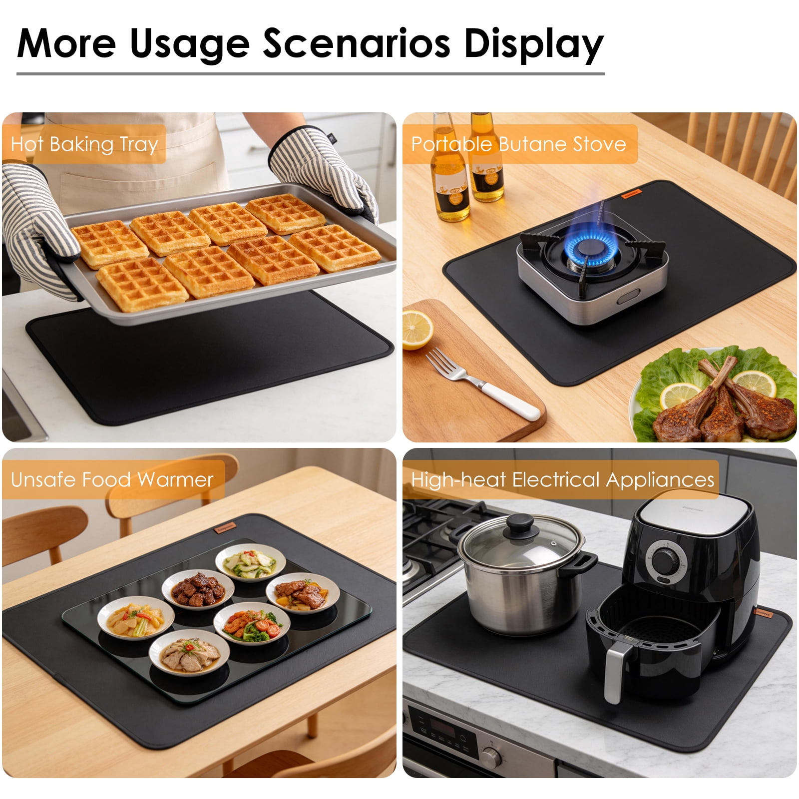 Fireproof Stove Top Covers for Electric Stove, Waterproof & Heat Resistant Mat for Glass Top, Stovetop Protector, Anti-Scratch, 28" x 20"