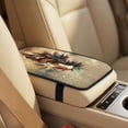 thumbnail image 4 of Xoenoiee Horse Paint Splatter Pattern 5 Pcs Car Seat Full Set PU Leather Car Accessories for Women 2 Pcs Front Rear Seat Covers 2 Pcs Auto Seat Belt Cover 1 Pc Car Armrest Cover Pad, 4 of 7