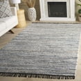 thumbnail image 2 of SAFAVIEH Rag Rug Lacework Distressed Area Rug, Light Blue/Black, 6' x 9', 2 of 10