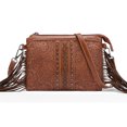 thumbnail image 5 of SENDEFN Fashion Fringe Crossbody Bag with Rivets Western Women Purse Vegan Leather Shoulder Bag with Tassel, 5 of 8