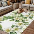 thumbnail image 2 of Fsddascl Green Floral Leaves Outdoor Rug for Patio/Deck/Porch, Non-Slip Large Area Rug 5 x 8 Ft, Spring Botanical Blooms Indoor Outdoor Rugs Washable Area Rugs, Reversible Camping Rug Carpet Runner, 2 of 5