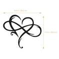 thumbnail image 2 of WEUVEB Adorno De Pared Corazón De Hierro Forjado Negro Para Comedor Cocina, 2 of 8