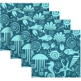 thumbnail image 5 of GZHJMY Sea Beach Starfish Cloth Napkins Set of 4, Reusable Washable Polyester Dinner Napkins for Family, Restaurant, Wedding, Party Decor 20 x 20 Inch, 5 of 7
