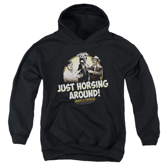 Abbott & Costello - Horsing Around - Youth Hooded Sweatshirt - X-Large