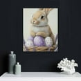 thumbnail image 4 of Fenyluxe Spring Bunny Canvas Wall Art, Lavender Violet Easter Rabbit Prints, Cute Animal Decor For Living Room, Bedroom 16x20in, 4 of 5