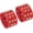 Red, variant on 2 Pcs Leather Punk Bracelet Layered Row Spikes Goth Black -