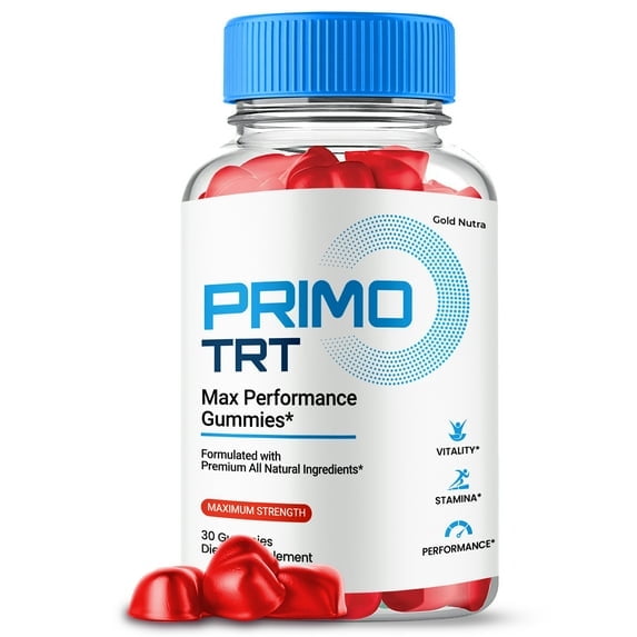 Primo TRT Gummies, Advanced Formula, Prime TRT Supplement All Natural Formula, Maximum Strength (1 Pack)