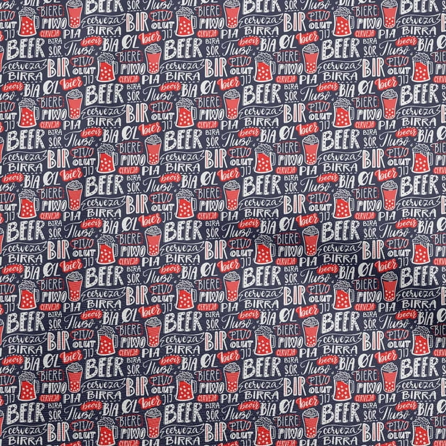 oneOone Cotton Jersey Red Fabric Text Sewing Craft Projects Fabric Prints By Yard 58 Inch Wide