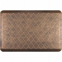 WellnessMats ET32WMRBGGRY Estates Trellis Kitchen Mat - Antique Gold, 3 L x 2 W ft.