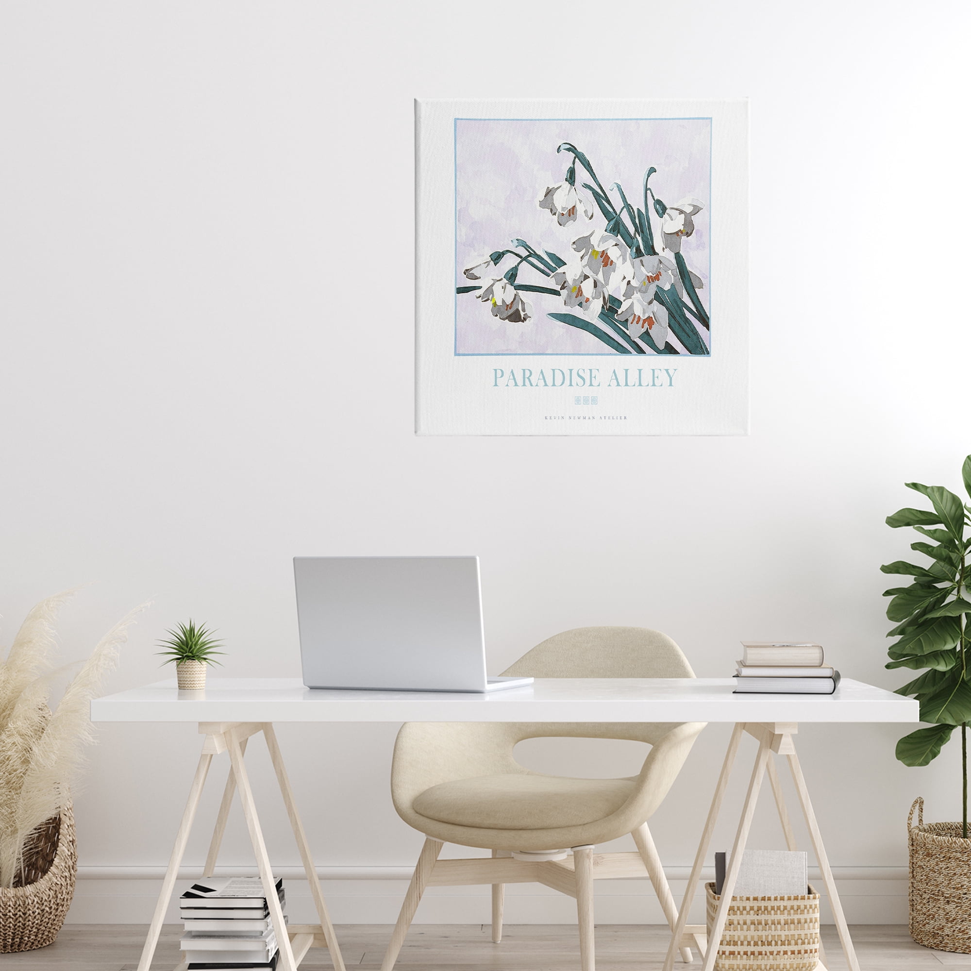 Stupell Industries Paradise Alley White Spring Blooms Canvas Wall Art, design by Jadei Graphics