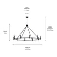 thumbnail image 4 of 52707BK Kichler Lighting Carrick - 10 Light Chandelier-31 Inches Tall and 54.25 Inches Wide-Black Finish, 4 of 5