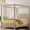 White-full, variant on Gaderth Canopy Bed Frame with Headboard Wingback, Retro Button Tufted Platform Bed No Box Spring Needed, Easy Assembly Wooden Slatted Structure