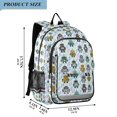 thumbnail image 2 of FORMRS Kids Backpack for School Unisex 17" Casual Bookbag Travel Daypack with Compartment Pockets, Blue Cartoon Robot Pattern, 2 of 7