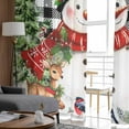 thumbnail image 6 of Christmas Snowman Sheer Curtains 72 Inches Long, Black Plaid Xmas Tree Elk Gifts Snowflake Light Filtering Window Curtains for Living Room, Rod Pocket Voile Sheer Curtain Drapes, 52"Wx72"L, 2 Panels, 6 of 9