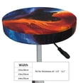 thumbnail image 2 of Kdxio Red And Blue Abstract Print Stool Covers Round,Stretch Round Bar Stool Covers Washable Bar Stool Cushion Slipcover for 12-15 Inch Chair, 2 of 5