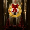 thumbnail image 5 of Boxwood Wreath For Front Door Year Round Large 24 Inch Indoor Outdoor Greenery Arrangement Solar Powe Christmas Wreath Letter for Front Door Bathroom Wreath Fall Pumpkin Wreath Battery Wreath, 5 of 6