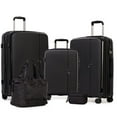 thumbnail image 1 of 5 Piece Hardside Luggage Set: 28 Inch Spinner Suitcase, 24 Inch Rolling Luggage, 20" Carry-On Suitcase, Toiletry Kit & Expandable Tote Bag, 1 of 9