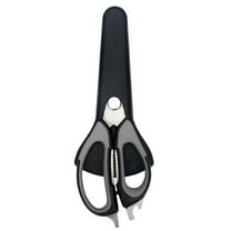 TOP-MAX Multifunction Kitchen Scissor with Magnetic Holder Stainless Steel Household Scissors for Cutting (Grey With Black)