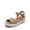TAUPE, variant on Women's Open Toe Buckle Ankle Strap Espadrille Platform Wedge Sandals