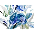 thumbnail image 2 of Loreth, Lanie 32x25 White Modern Wood Framed Museum Art Print Titled - Delicate Blue Garden, 2 of 4