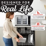 Gourmia French Door 6-Slice Digital Toaster Oven Air Fryer, 19 One-Touch Presets, 24L, Stainless Steel