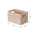 thumbnail image 4 of Kouboo La Jolla Rattan Shelf Basket With Handles, Rattan Storage, Kitchen Storage Baskets, Bathroom, Shelves Organization, Small / White Wash, 4 of 4