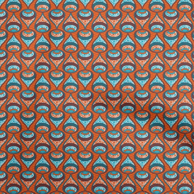 oneOone Cotton Poplin Red Fabric African Craft Projects Decor Fabric Printed by The Yard 42 Inch Wide