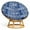 Blue, variant on Vargottam Waterproof Papasan Cushion Cover - 55 Inch Round Chair Slipcover with 8 Secure Ties - Outdoor/Indoor Use - Leaves Design