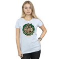 thumbnail image 2 of Harry Potter Womens Christmas Wreath Cotton T-Shirt, 2 of 5