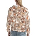 thumbnail image 7 of Salouo Woodland Animals in Neutral Tones Pattern Hoodie Sweatshirts for Women, Autumn Pullover Hoodie Workout Sweat Women's Long Sleeve Preppy Sweatshirts-XX-Large, 7 of 7