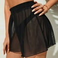 thumbnail image 6 of Lojoutye 2025 Women Ruffle Trim Sheer Cute Cover Ups for Swimwear Women Beach Skirt Cover Up Lace Cover Up Skirt Beach Wrap Bikini Shiny Wraps Cover Ups for Swimwear Mesh Drawstring Cover Up Skir, 6 of 9
