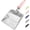 Pink, variant on Metal Cat Litter Scoop, Large Cat Scooper with Deep Shovel & Dual Sifting Holes for Fast & Precise Sifting, Space Aluminum Kitty Litter Scooper with Long Handle & Easy-to-Hang Hook - Grey