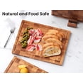 thumbnail image 2 of Bamboo Cutting Boards for Kitchen(Set of 3),Chopping Boards with Juice Groove,End Grain Serving Board with Holder,Bamboo Butcher Block for Meat,Vegetables,Fruit, 2 of 6
