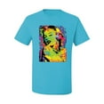 thumbnail image 2 of Wild Bobby, Colorful Woman Marilyn Monroe Pop Culture Men's Graphic T-Shirt, Light Turquoise, Medium, 2 of 3