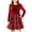 Red, variant on OGLCCG Girls Dresses Long Sleeve Velour Plaid Patchwork Holiday Party Dress with Pockets Crew Neck Elegnat Princess Dress for Wedding 4-12 Years